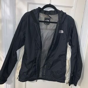 North face rain jacket, black, size M